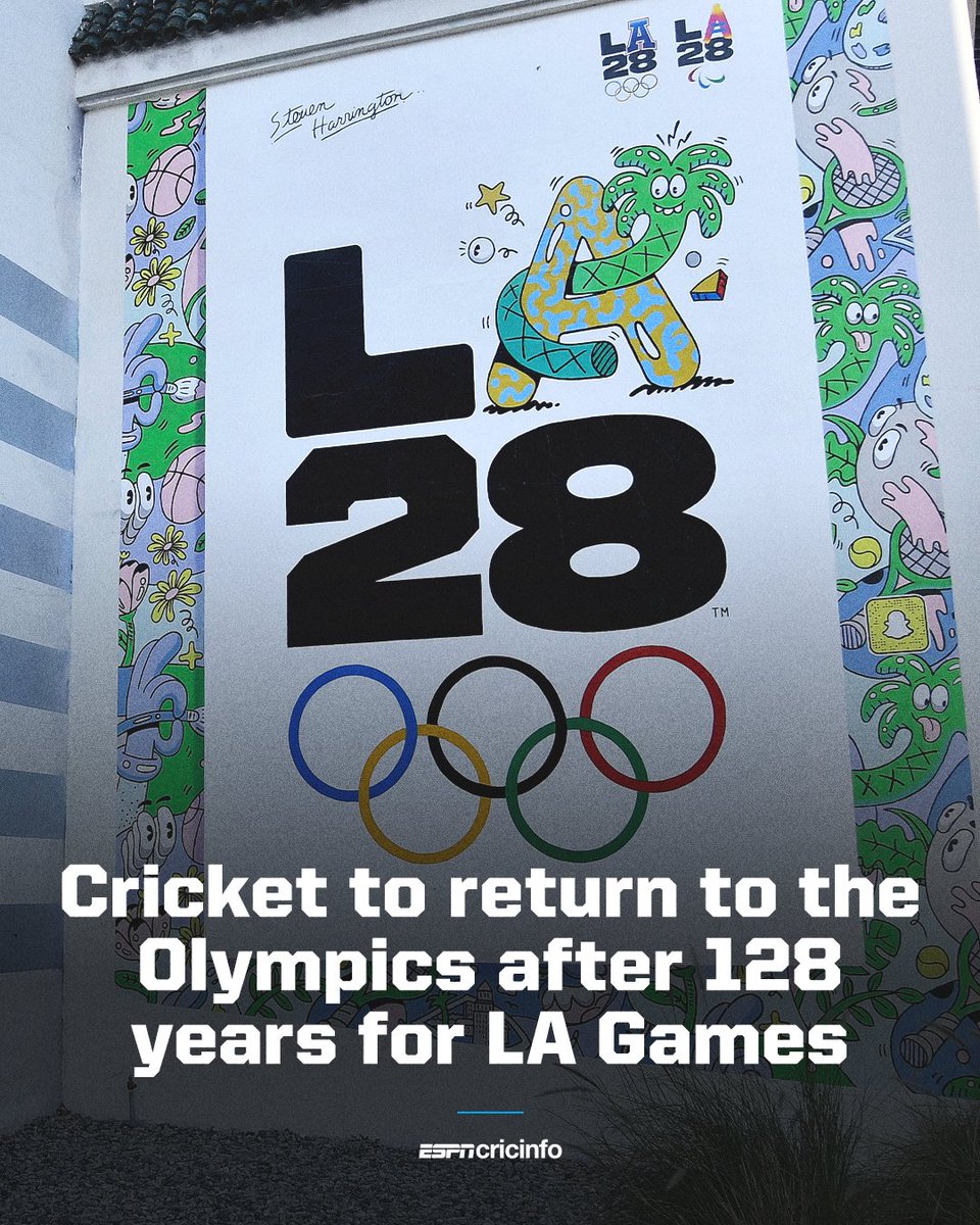 🚨 Cricket will be one of the new sports that will be added to 2028 LA Olympics

Full story 👉 es.pn/46oz2YO