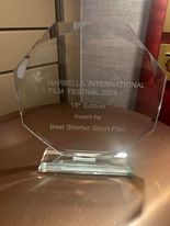 And we won!!! Best short short film for Annie Pannie at the fabulous Marbella International Film Festival. And check out our glass trophy award below. <a href="/Georgiahenshaw1/">Georgia Henshaw</a> <a href="/GullfilmsUK/">Deanna Dewey</a> <a href="/filmexposouth/">FILM EXPO SOUTH</a> <a href="/MWMuso/">Michael Walters</a> <a href="/Carolyounghusba/">Carol Younghusband</a>