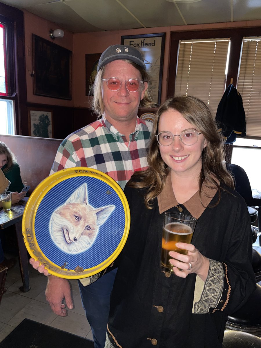 cristinsaid's tweet photo. This week on the pod!
10/9/1879 The People's Press
10/10/1900 The Carroll Herald
10/11/1918 The Coon Rapids Enterprise
10/12/1906 Iowa Citizen
10/13/1883 Electric Light

Pic from 10/7/2023.. (Re)launching Fox Head Beer at Fox Head Tavern in IC w/ my love in life and business https://t.co/Or9a7lEY1h
