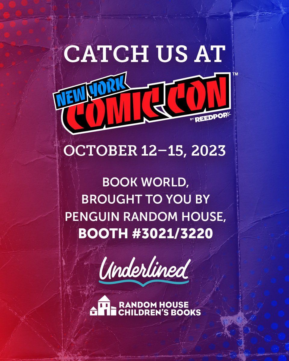 🚨 @NY_Comic_Con is just around the corner, and we'll be there with @getunderlined! Stop by the @penguinrandom booth for books, giveaways, and more!