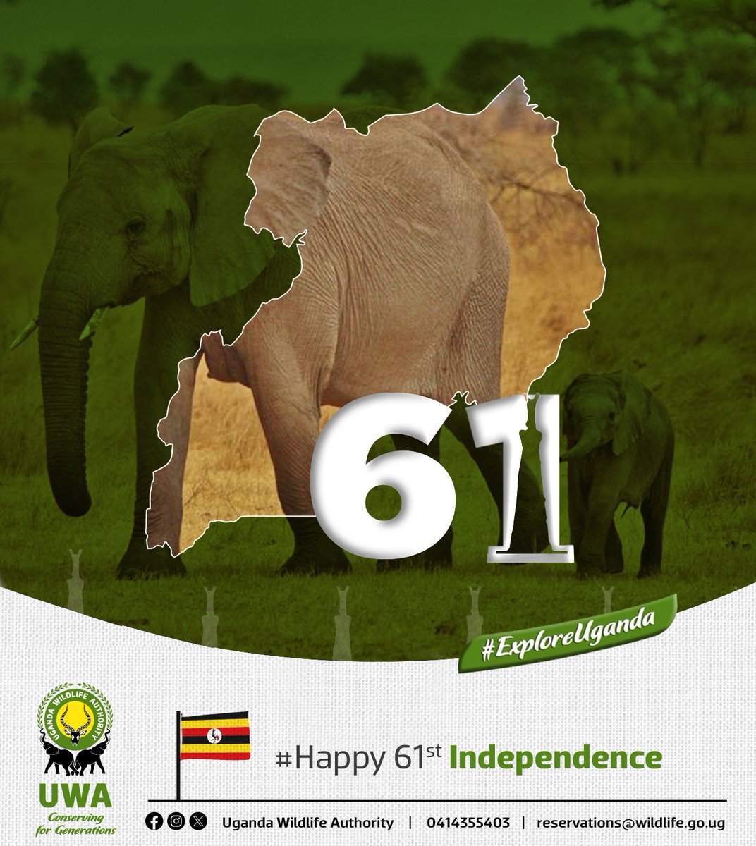 In 1894, Uganda became a protectorate of the British Empire. And in 1962, it gained Independence. Today we celebrate 61 years of Uganda, the Pearl of Africa.
Happy #Independenceday 
#UgandaAt61
#ExploreUganda