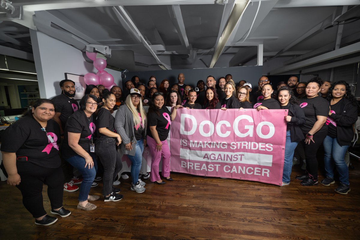 DocGoCares's tweet photo. At DocGo, we're dedicated to fueling the fight against breast cancer! We proudly support National Breast Cancer Awareness Month with donations to the American Cancer Society.
This Sunday, the DocGo team will come together for the Making Strides walk in Central Park, demonstrating our unwavering commitment to this cause.
Our primary objective is to raise awareness, advocate for early detection, and support those impacted by this vital cause.
#GoDocGo #BreastCancerAwarenessMonth