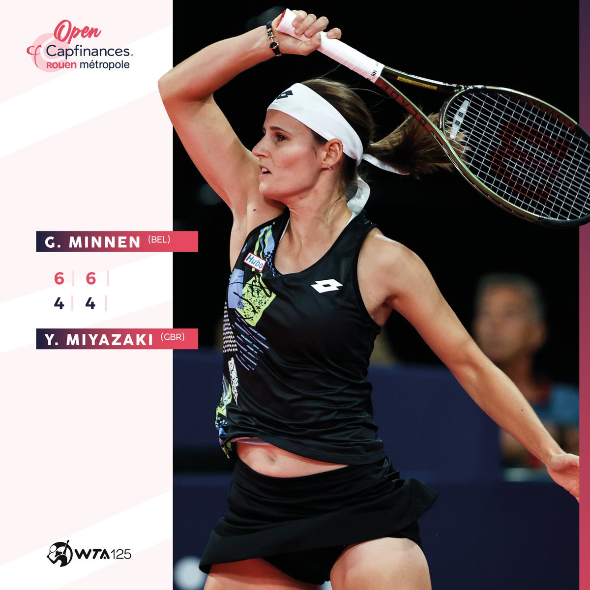 Greet Minnen, la tête de série n°1, l'emporte sur Yuriko Miyazaki dans ce premier combat en deux sets. 💪
