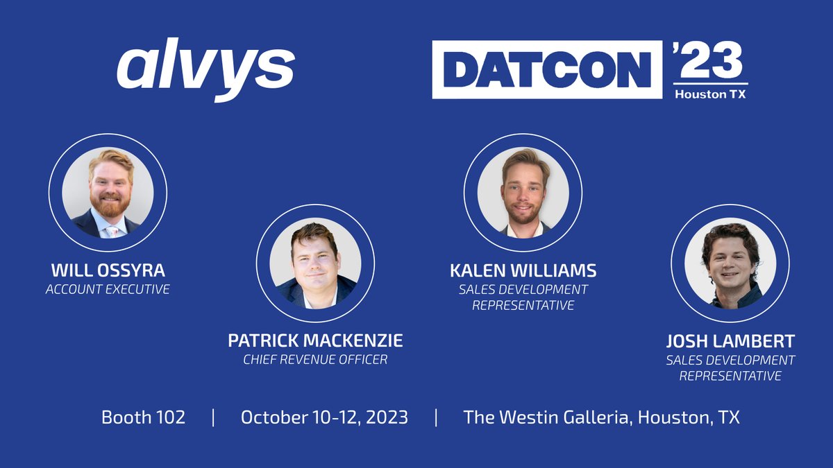 AlvysTeam's tweet photo. 🤠 We're thrilled to be a Gold Sponsor at DATCON 23 CONNECT, October 10-12, 2023, in Houston, TX! Join us at Booth 102 to discover why Alvys TMS is the premier TMS for brokers. #DATCON23 #LogisticsInnovation #TMS #SupplyChainTech #TruckingTech @datfreightteam https://t.co/75vjVMp3L7