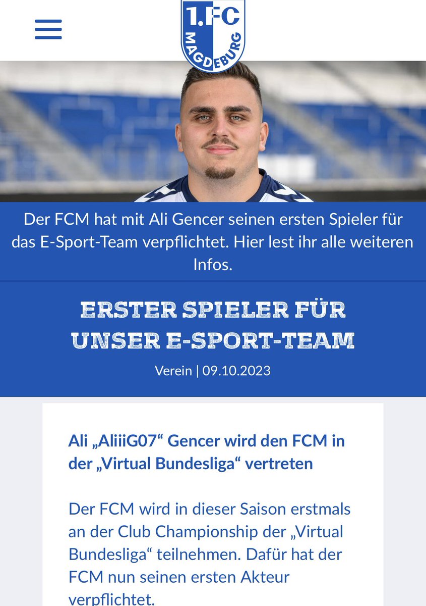 Freue mich auf die Aufgabe und danke den FCM für das Vertrauen🤍💙