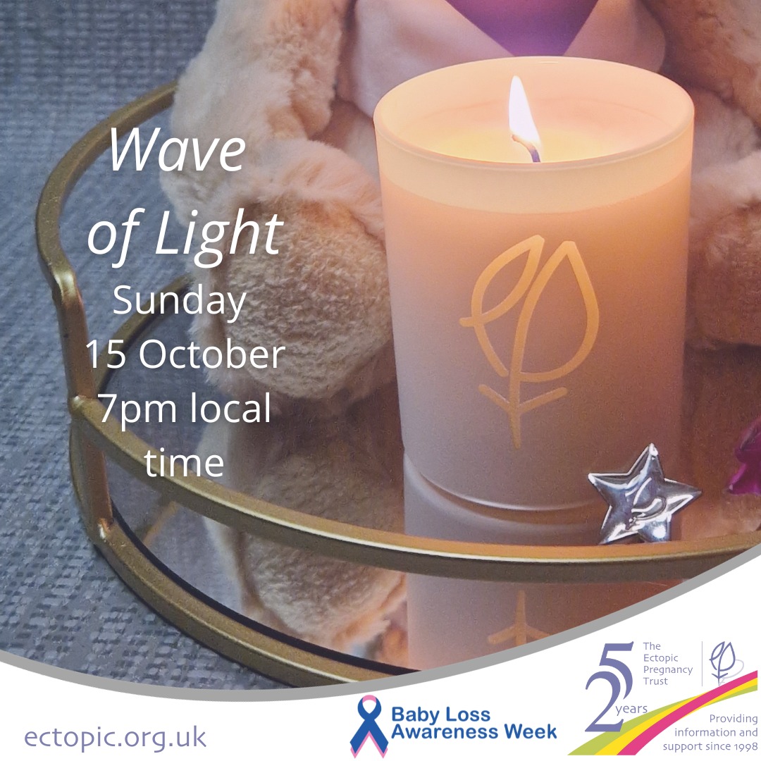 Baby Loss Awareness Week culminates in the poignant international #WaveofLight on Sunday 15 October. At 7pm local time, you are invited to join us in lighting a candle and allowing it to burn for one hour, creating a Wave of Light across the globe.
