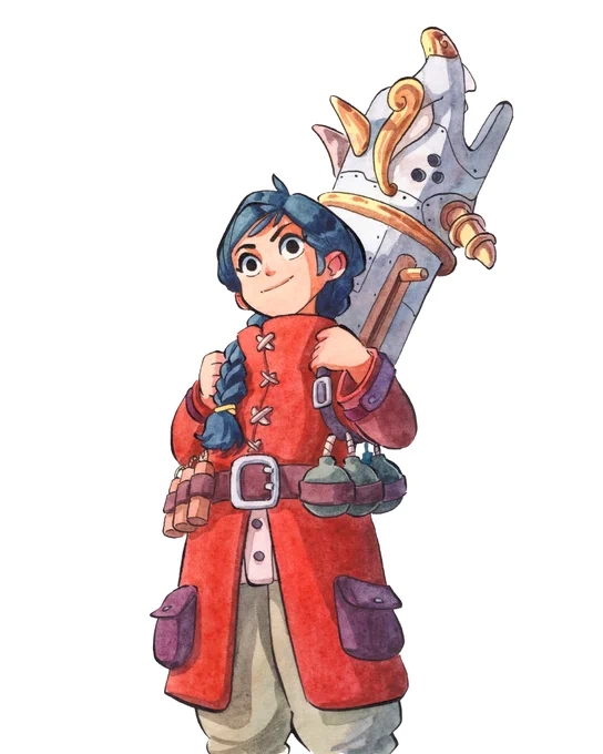 I've made a few character illustrations for the board game Bargain Quest, here's one of them!