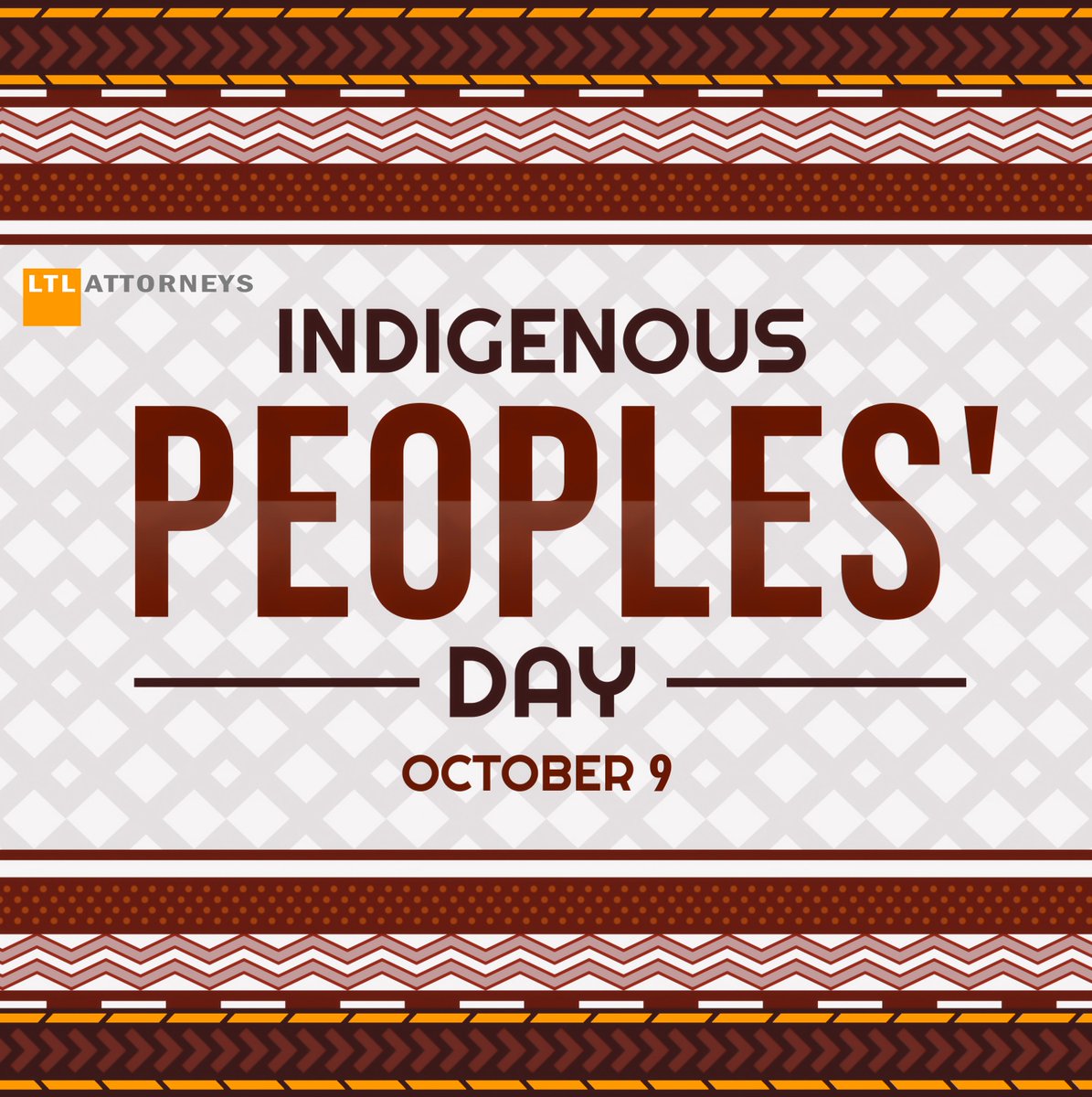 Indigenous Peoples’ Day is a time to honor and reflect on the vibrant cultures, histories, and contributions of Native communities. LTL Attorneys wishes everyone a day of respectful acknowledgment and celebration of Indigenous heritage.

#LTLAttorneys #IndigenousPeoplesDay