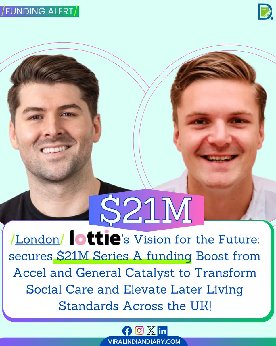 #FundingAlert /London/ <a href="/thanks_lottie/">Lottie 👵</a>'s Vision for the Future: $21M Series A funding boost from Accel and General Catalyst to Transform Social Care and Elevate Later Living Standards Across the UK!

#lottie #startupfunding #UKstartups #LondonStartup #accel #generalcatalyst