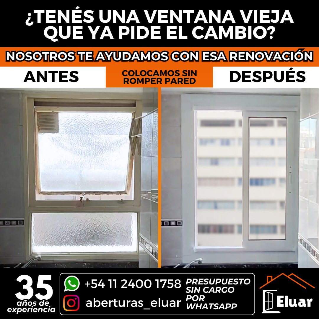 AlertasTransito's tweet photo. 🏠✨ Aberturas Eluar | Expertos en Ventanas y Persianas
35 años de experiencia
🛠Fabricación y colocación de ventanas, mamparas, persianas y puertas
Comunicate 👉 https://t.co/IOPqmjbKqC
.
#AberturasDeCalidad #SinObras #Renovacion #VentanasNuevas https://t.co/vDEPrWybre