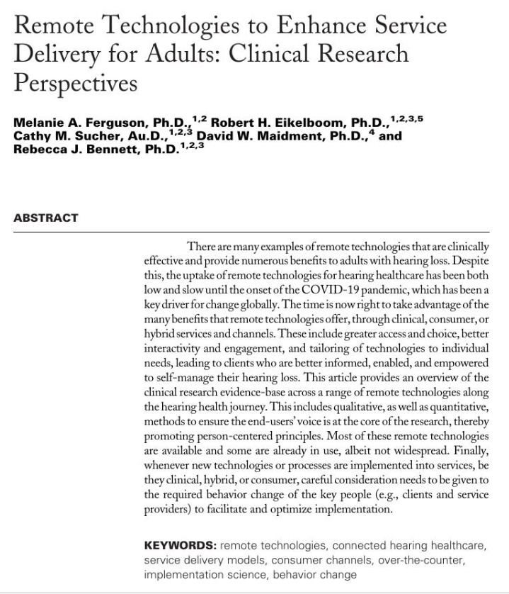 SeminHear's tweet photo. #HearingAids help patients with #SocialInteraction @Mel_Ferguson1 et al from @Curtin_enAble @CurtinUni provide an #EvidenceBased review of #RemoteTechnology in the #HearingBetter journey.
https://t.co/KnOV35k90w https://t.co/IltCh25YG5