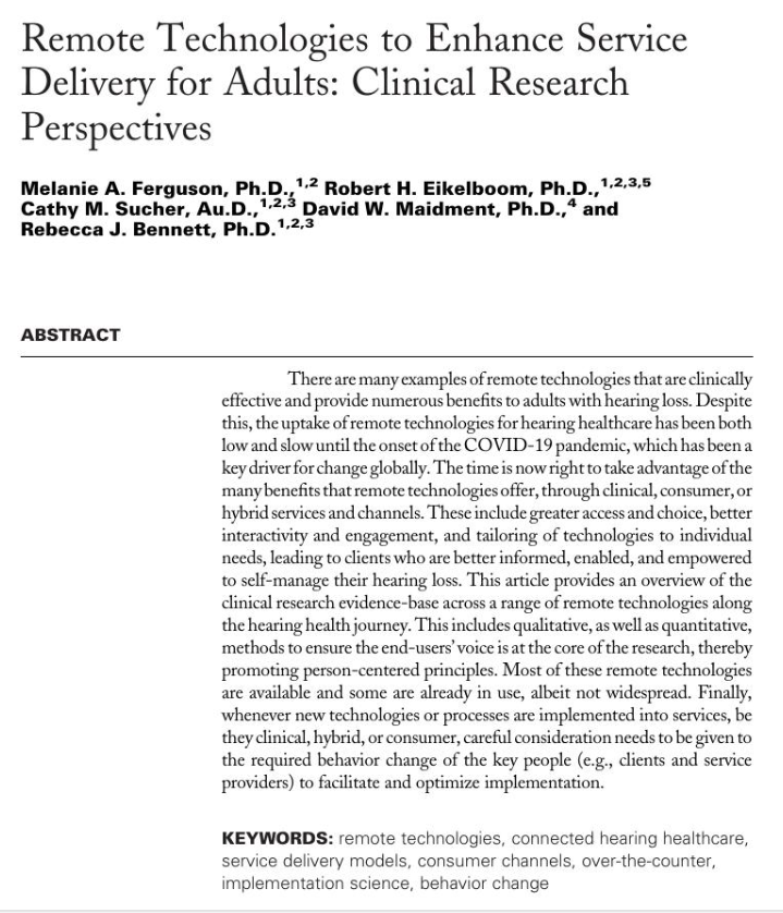 #HearingAids help patients with #SocialInteraction @Mel_Ferguson1 et al from @Curtin_enAble @CurtinUni provide an #EvidenceBased review of #RemoteTechnology in the #HearingBetter journey. 

thieme-connect.com/products/ejour…