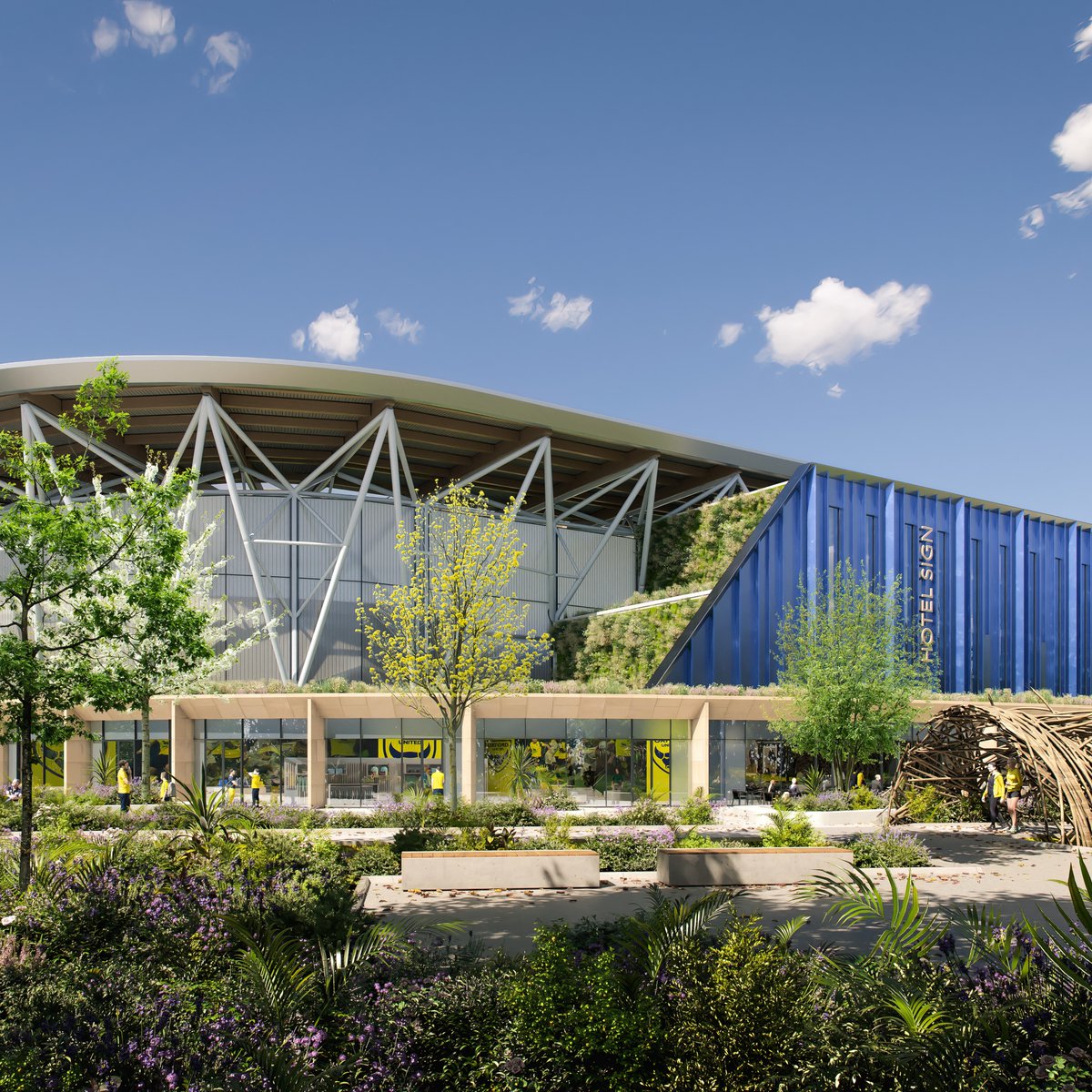OUFCOfficial's tweet photo. Oxford United has today published further details of the plans for their potential new home in Kidlington 🏟️

Full details ⤵️

🟡🔵 #OUFC | #COYY