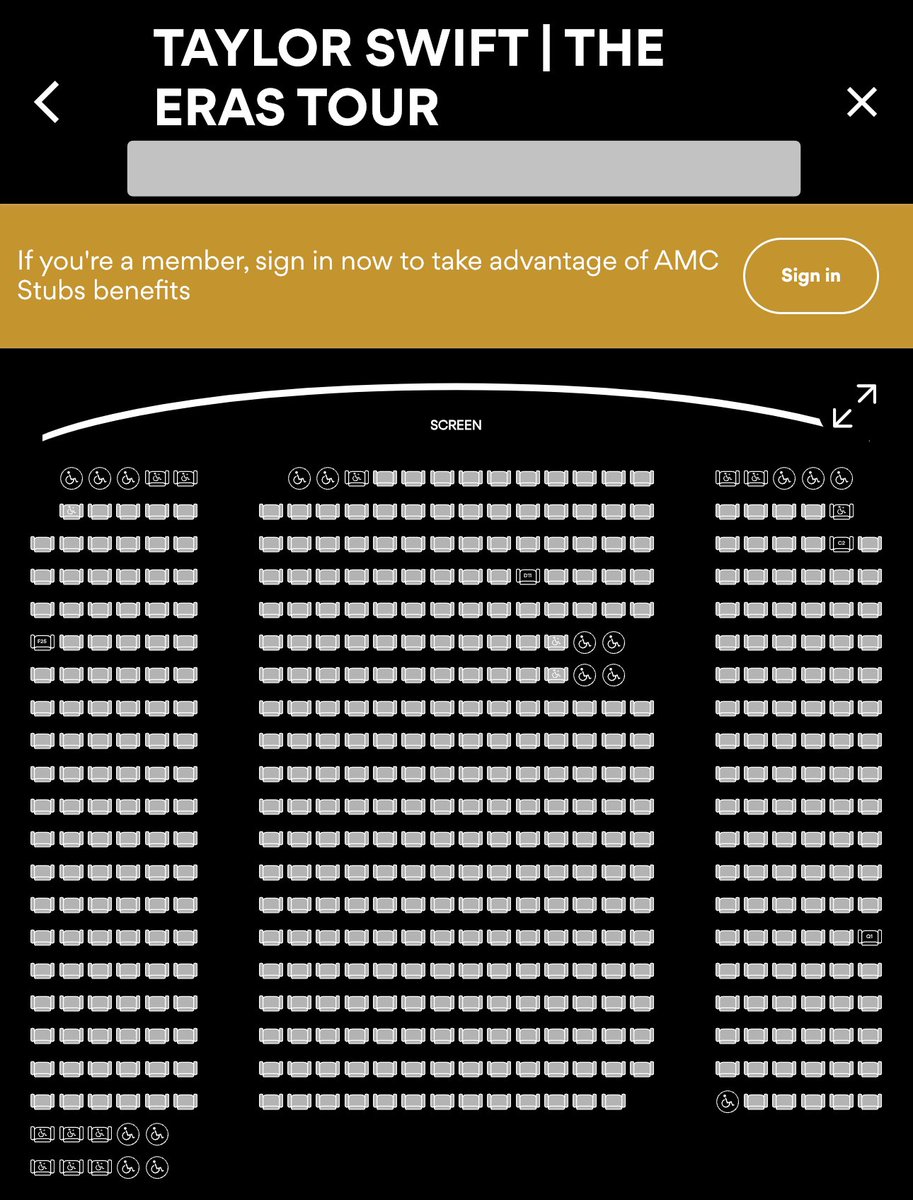 Excitement is off the charts for the Taylor Swift Era Tours movie! Just look at this - a packed theater with 522 seats. Don't miss out on the magic! #taylorswiftpresale $AMC