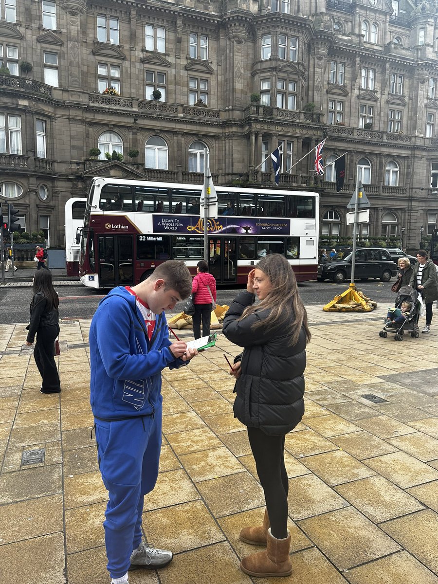 MrCruickshanks_'s tweet photo. My Higher Geography class spent time in the CBD of Edinburgh this morning collecting data for their assignment 📚📊📉Well done everyone on your participation 😀 https://t.co/FH5lVijiRE
