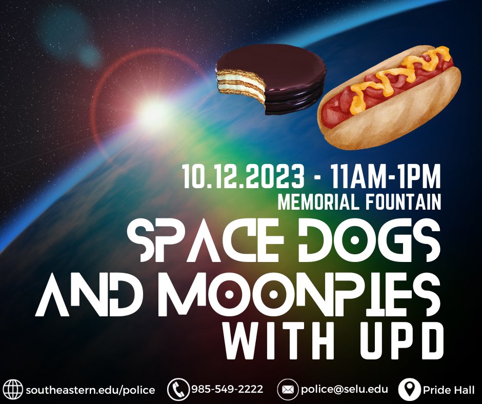 SoutheasternUPD's tweet photo. 🚀🛸Mark your calendars for 𝘁𝗵𝗶𝘀 𝗧𝗵𝘂𝗿𝘀𝗱𝗮𝘆 for 𝚂𝚙𝚊𝚌𝚎𝚍𝚘𝚐𝚜 𝚊𝚗𝚍 𝙼𝚘𝚘𝚗𝚙𝚒𝚎𝚜 with UPD! 🪐👽 #homecoming2023 #RoomiesSpaceAdventure #blueandyou https://t.co/vjsZZ2CqGW