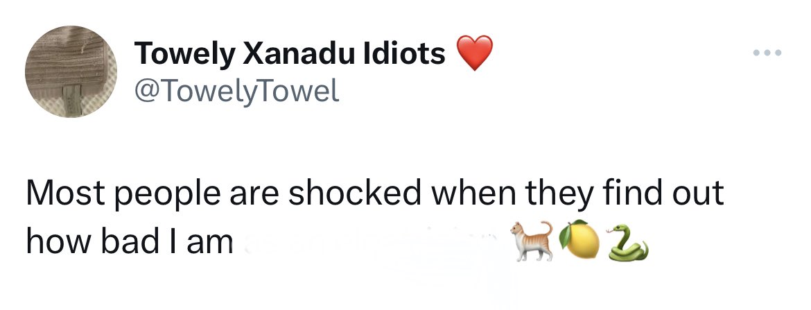 MrTtheTaco's tweet photo. THERE - @TowelyTowel openly admits to being bad! 
Also: he’s nut just bad - but also bad at being a towel since he can’t cover anything up. https://t.co/GqAVsxSm7T