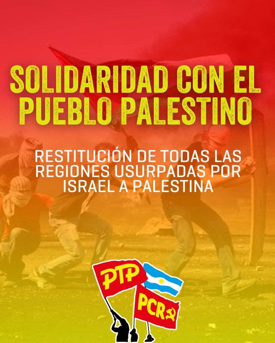 PTPMendoza's tweet photo. Condenamos la ocupación arbitraria e ilegal de los territorios palestinos por parte de Israel y exigimos la restitución de todas las regiones usurpadas por Israel a Palestina. https://t.co/KeOvTlh8lu
