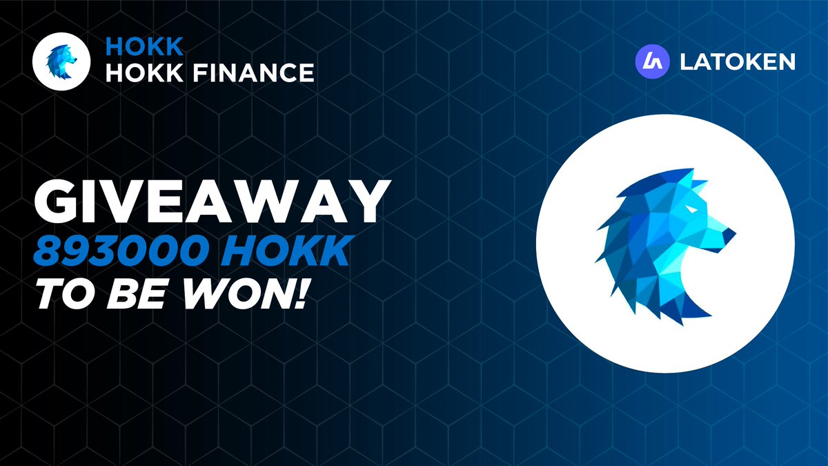 latokens's tweet photo. 🏆893000 HOKK FINANCE (HOKK)  Giveaway on LATOKEN

🔥 55 Winners.
✅ Complete all tasks and qualify for the Giveaway.
📲 Share with 5 Friends and Follow.
⏰ October 9, 2023 - October 14 2023.

👉 JOIN GIVEAWAY (https://t.co/vurOgvffyR) https://t.co/efkVGjJzrP