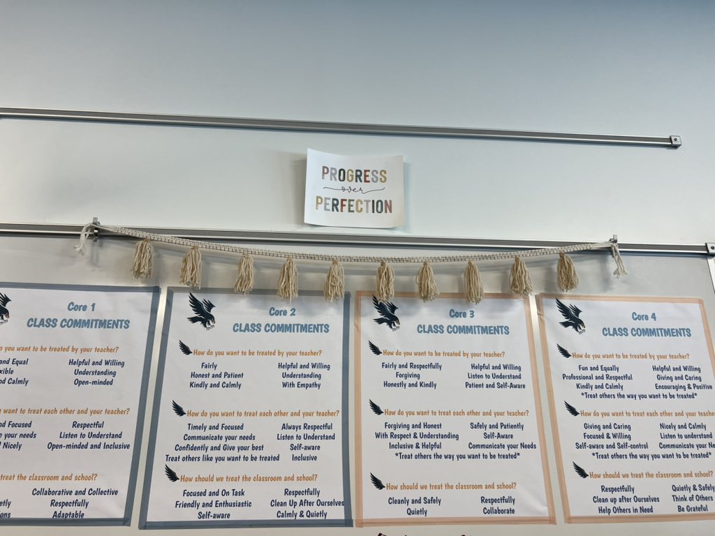 HerbertAkinsMS's tweet photo. Class Commitments and Learning Targets …including students in their learning in 8th grade, Track 1 ELA #NighthawkVision https://t.co/xr1aepCKFO