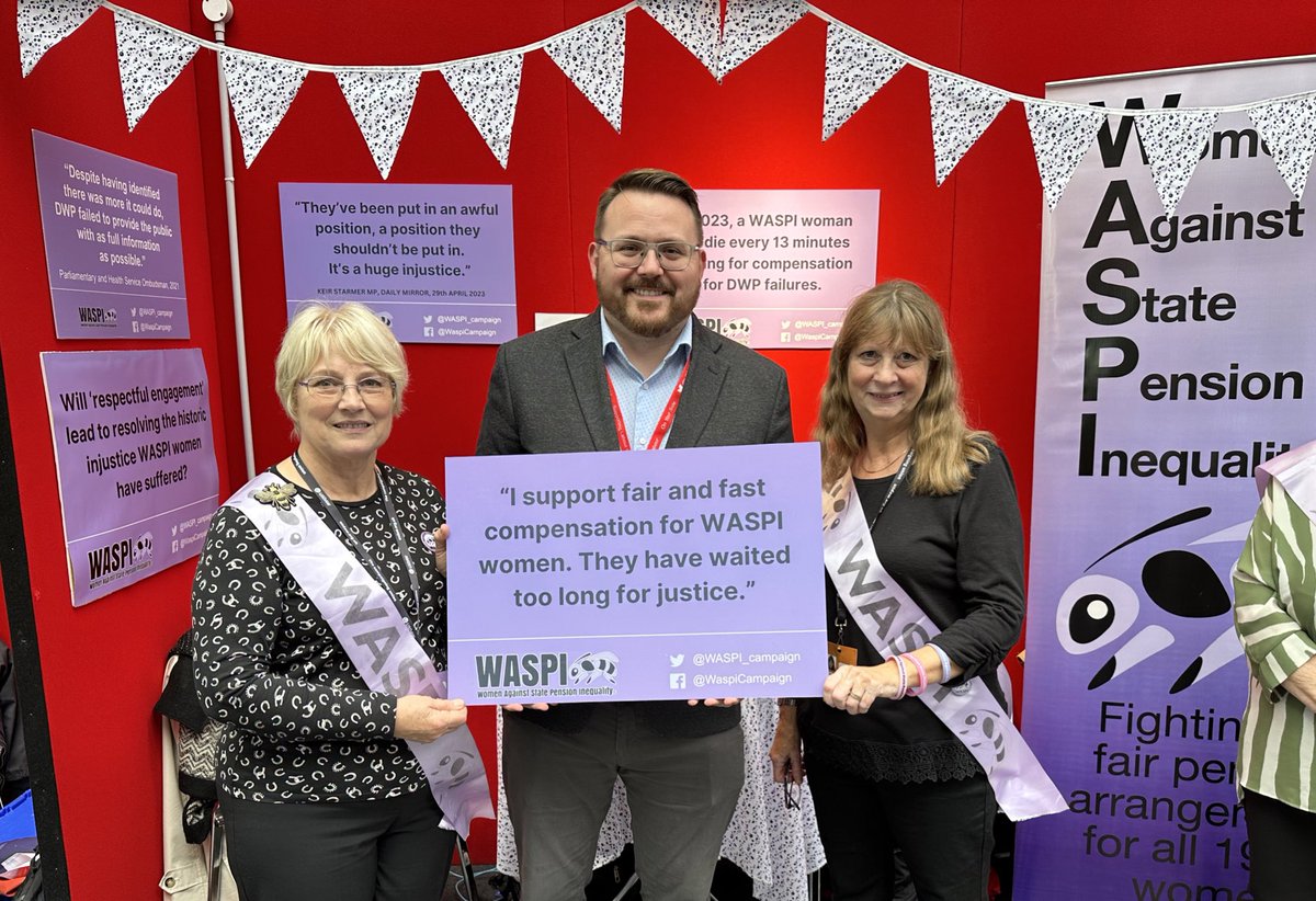 I am always happy to see the wonderful @WASPI_Campaign ladies at Conference and show support. Though after 6 years of photos with them, I told @WaspiSEEssex today that I don’t want to see them at Conference next year. I want to see them celebrate justice. #Lab23