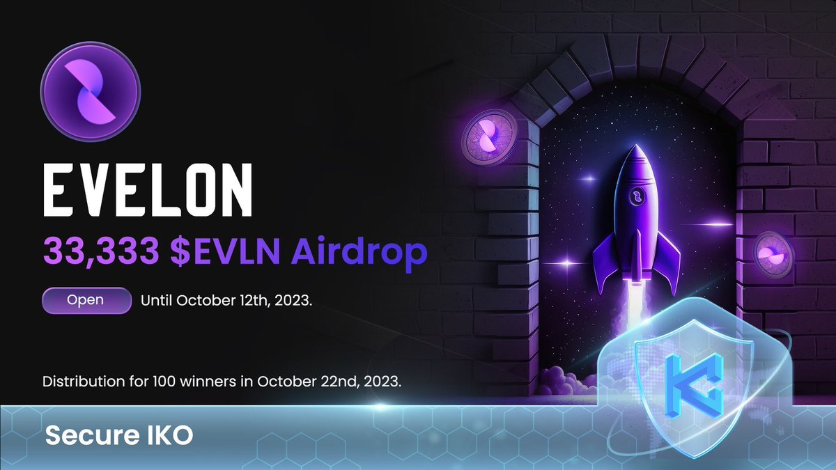 airdropinspect's tweet photo. New airdrop: Evelon X Kommunitas (EVLN)
Total Reward: 33,333 EVLN
Rate: ⭐️⭐️⭐️⭐️
Winners: 100 Random
Distribution: 22nd October

Airdrop Link: https://t.co/wIt7IAGWLP

#Airdrop #Airdrops #Airdropinspector #Evelon #Kommunitas #IKO #EVLN #WEB3 #Giveaway #Crypto #Bitcoin https://t.co/yFko9jhrWd