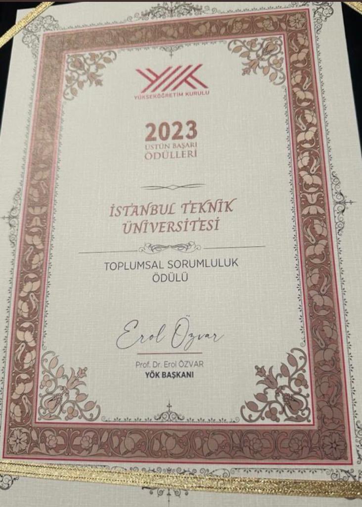 Konservatuvarımızın yürütmüş olduğu 
“Dijital Türk Müziği Kütüphanesi” projesi YÖK Üstün Başarı Ödülleri kapsamında “Toplumsal Sorumluluk” ödülüne layık görülmüştür.