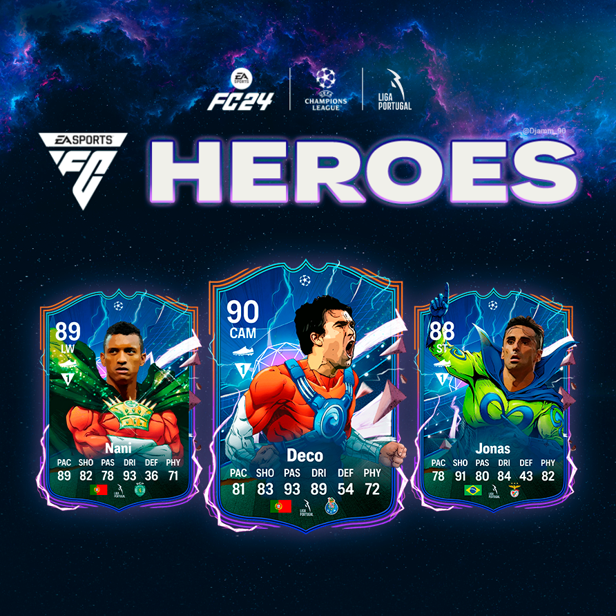 🦸🦸🦸

<a href="/EASPORTSFC/">EA SPORTS FC</a>🤝<a href="/ligaportugal/">Liga Portugal</a> 

#EAFC #EAFC24 #FC24 #HEROES #ULTIMATETEAM #UT #CONCEPTART