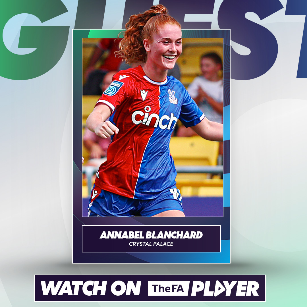 Tonight on the #BarclaysWC Show we have a special guest... 🤩 @cpfc_w's @annabelblanch10 joins @MollieKmita and @rosiekmita for a chat! Watch on the FA Player from 7pm 🙌