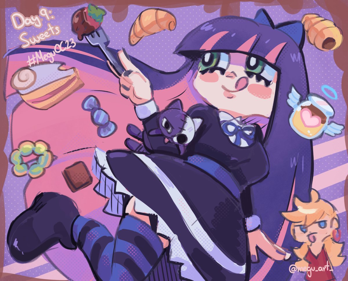 megu_art_'s tweet photo. Day 9: Sweets ft Stocking Anarchy ๐ฎ
#MeguOC23 #PaSwG https://t.co/Vxiyd2o4wk