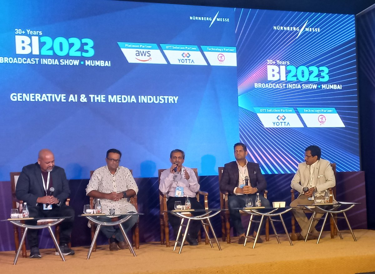 What an amazing discussion at #BroadcastIndiaShow yesterday! Muralidhar Sridhar, our Senior VP of AI & ML, shared game-changing insights on 'Generative AI & The Media Industry.' The future of media just got a whole lot brighter!