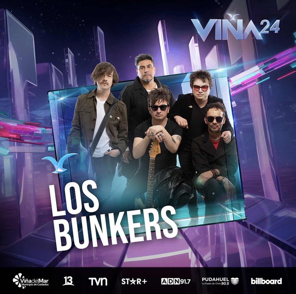 Los_Bunkers's tweet photo. Queridos amigos y amigas, nos estaremos viendo las caras en @elfestival 2024. Estamos felices de volver a la Ciudad Jardín, y en especial a la Quinta Vergara, donde el público siempre nos ha hecho sentir como en casa. ¡Lo vamos a pasar de lujo! 🔥 ¡Abrazos para todos!

#Viña2024 https://t.co/a3j3LXL2aG