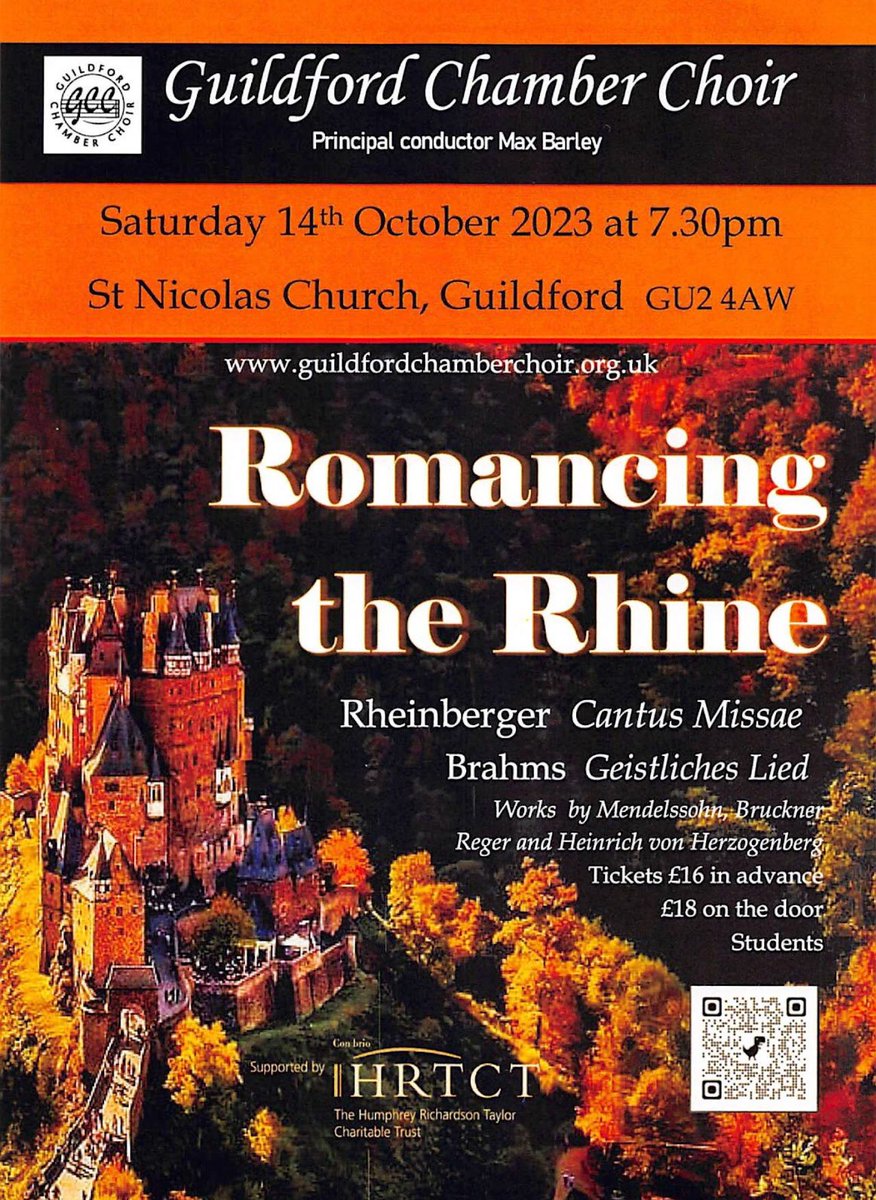 This Saturday we’ll be performing a gorgeous programme of 19th Century German romantic music. Come and join us and stay for a glass of wine afterwards j