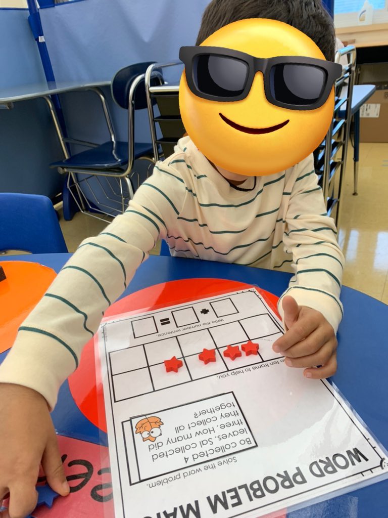 Mrs_Mack23's tweet photo. Word problem math with star counters and tower building addition has been so much fun! 💙 #EMKPRIDE https://t.co/hqzdWY3dO8