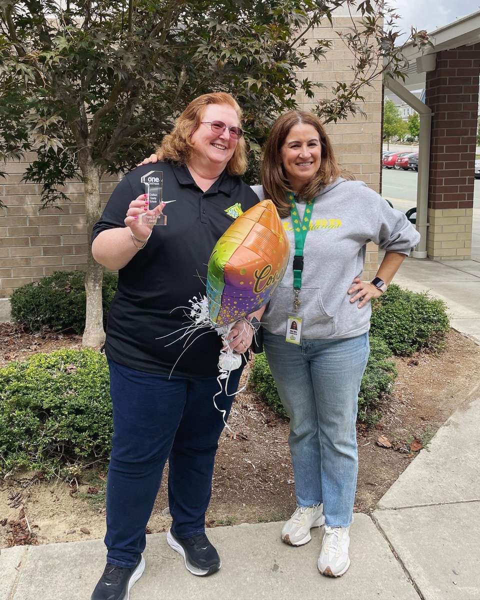 The first smile you see when you walk in the door at MBP was recognized for her tenacity to accomplish many tasks that aren’t technically on her job description. She’s a support students, teachers, and parents rely on and she deserves all the recognition. #mbpmustangs #OneChatham