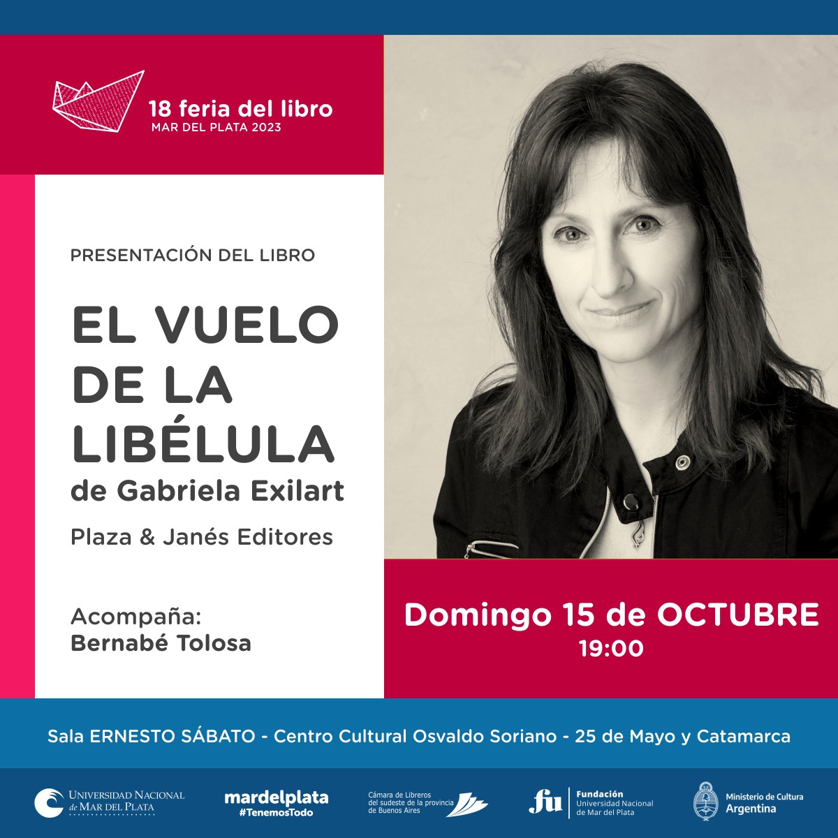 Los espero el próximo domingo en la Feria del libro de Mar del Plata, a las 19 hs