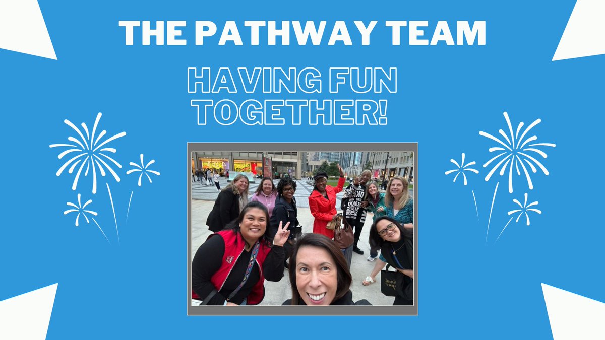 @Pathway_team has all made it to the Windy City for the #MagnetPTECon 💙💚. Enjoying time together, #WorkBFF ! We are fueling up to continue conference preparations for many meaningful events of the week.