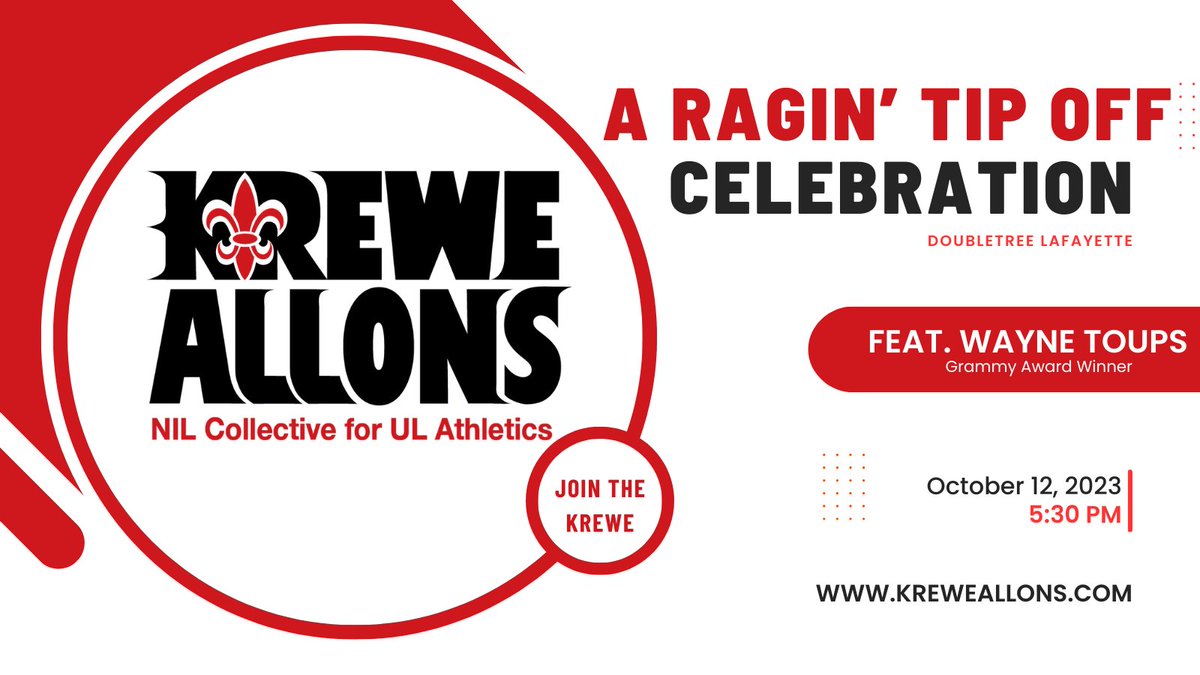 HUGE week for the Krewe, we will be rolling out some things. We will be speaking @LafayetteTravel, on the @RaginReview pod, hosting our Tip Off event on Thursday, visiting the @geauxRCAF retreat and ending the week at Drago's with a few playmakers from @RaginCajunsFB on Friday!