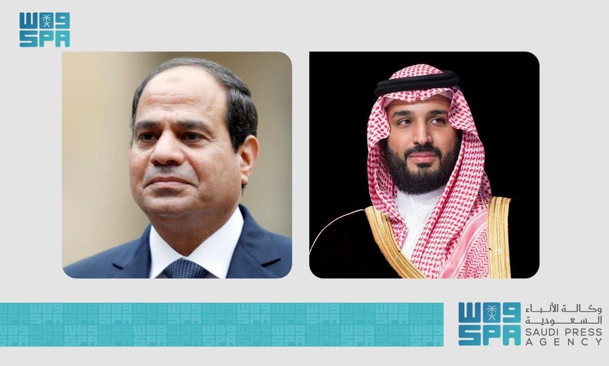 spagov's tweet photo. سمو #ولي_العهد ورئيس جمهورية مصر العربية يتفقان في اتصال هاتفي على ضرورة تكثيف الجهود الدو��ية والإقليمية لوقف التصعيد في غزة ومحيطها ومنع اتساعه في المنطقة، وسموه يؤكد وقوف المملكة إلى جانب الشعب الفلسطيني لنيل حقوقه المشروعة وتحقيق آماله وطموحاته وتحقيق السلام العادل والدائم.
https://t.co/7ScpsueoPg
#واس