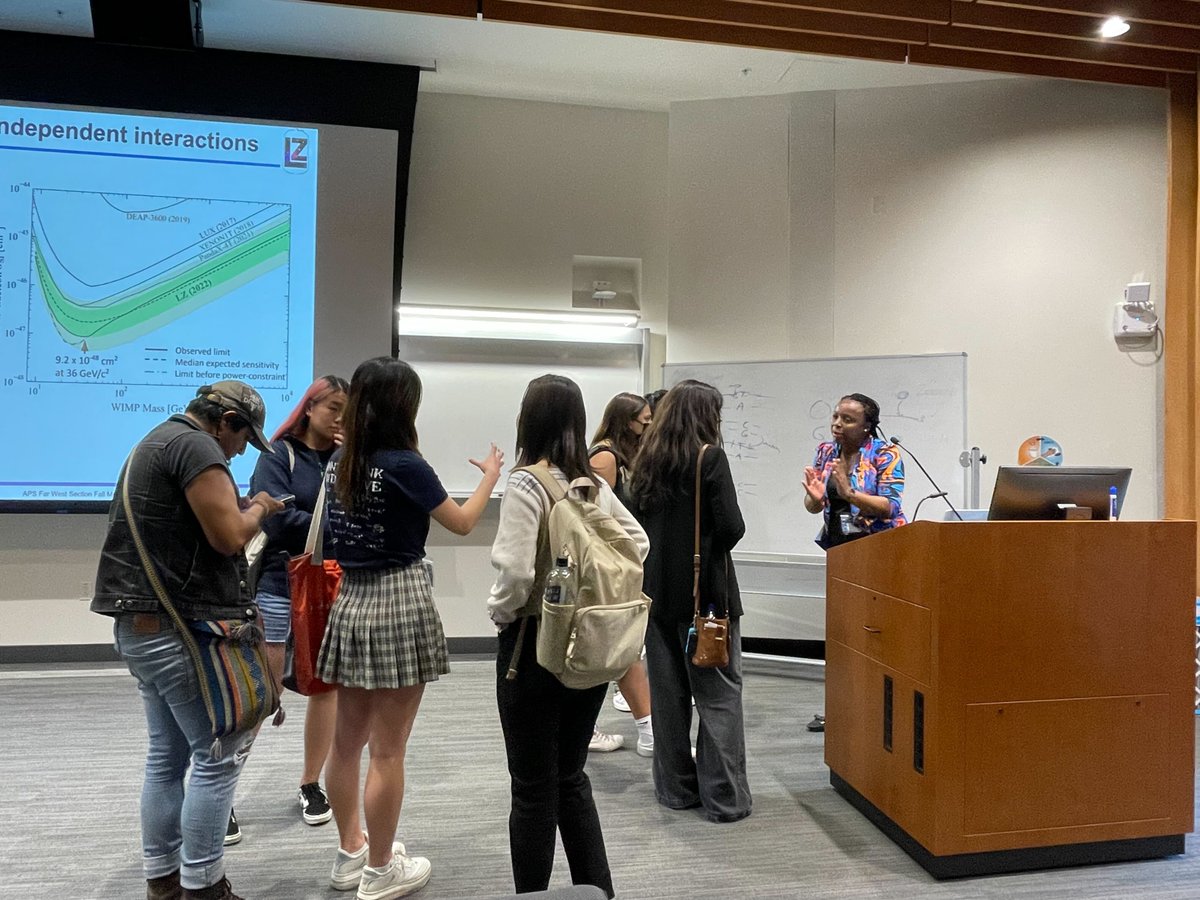 AlvineKamaha's tweet photo. It was great giving a plenary talk at the #APS Far West meeting last weekend. I mostly enjoyed the thoughtful questions from the outstanding students who attended the conference. https://t.co/7nJKxCsUZq
