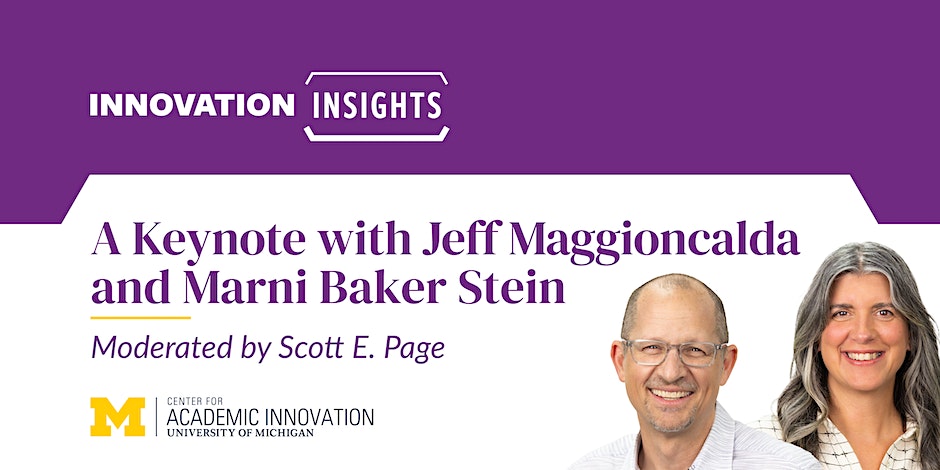 DeVaneyGoBlue's tweet photo. Join @UMichiganAI on Oct 23 for our next #InnovationInsights talk on the topic of #arrtificialintelligence in #highered with @coursera's Jeff Maggioncalda and Marni Baker Stein, moderated by @MichiganRoss Prof @Scott_E_Page 

https://t.co/0BKQh0R6Qs https://t.co/SIwSRzUkAk