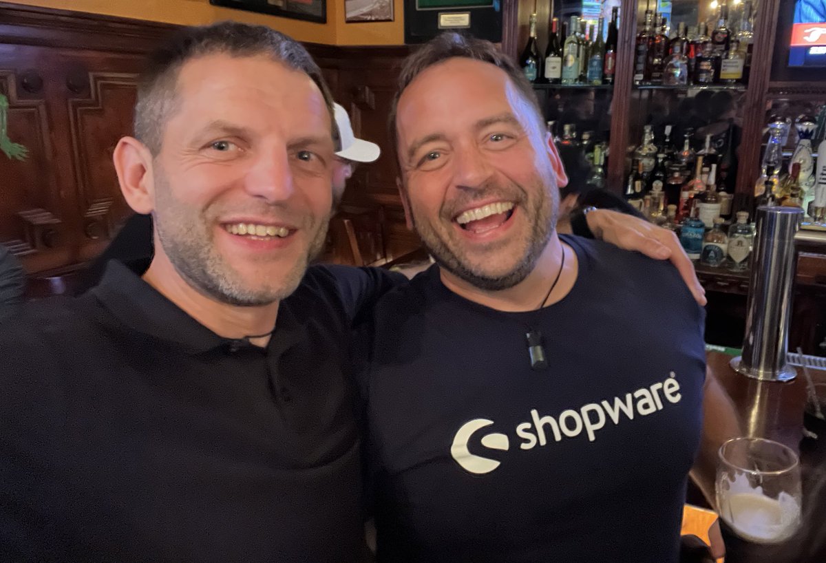 snowdog's tweet photo. How to start Meet #Magento? Of course with @ShopwareUnited & @shopware 😂 Just #meetCommerce https://t.co/7FhgBCzJJQ