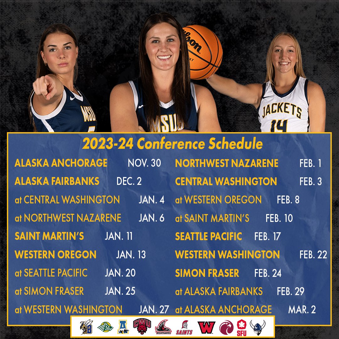 Your 2023-24 MSUB Women’s Basketball Schedule

#MSUBWBB