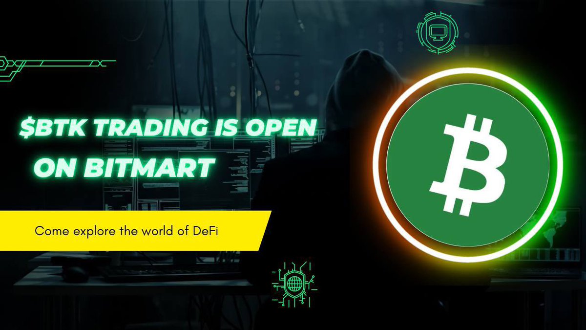 $BTK trading is open on Bitmart. Start trading $BTK now.