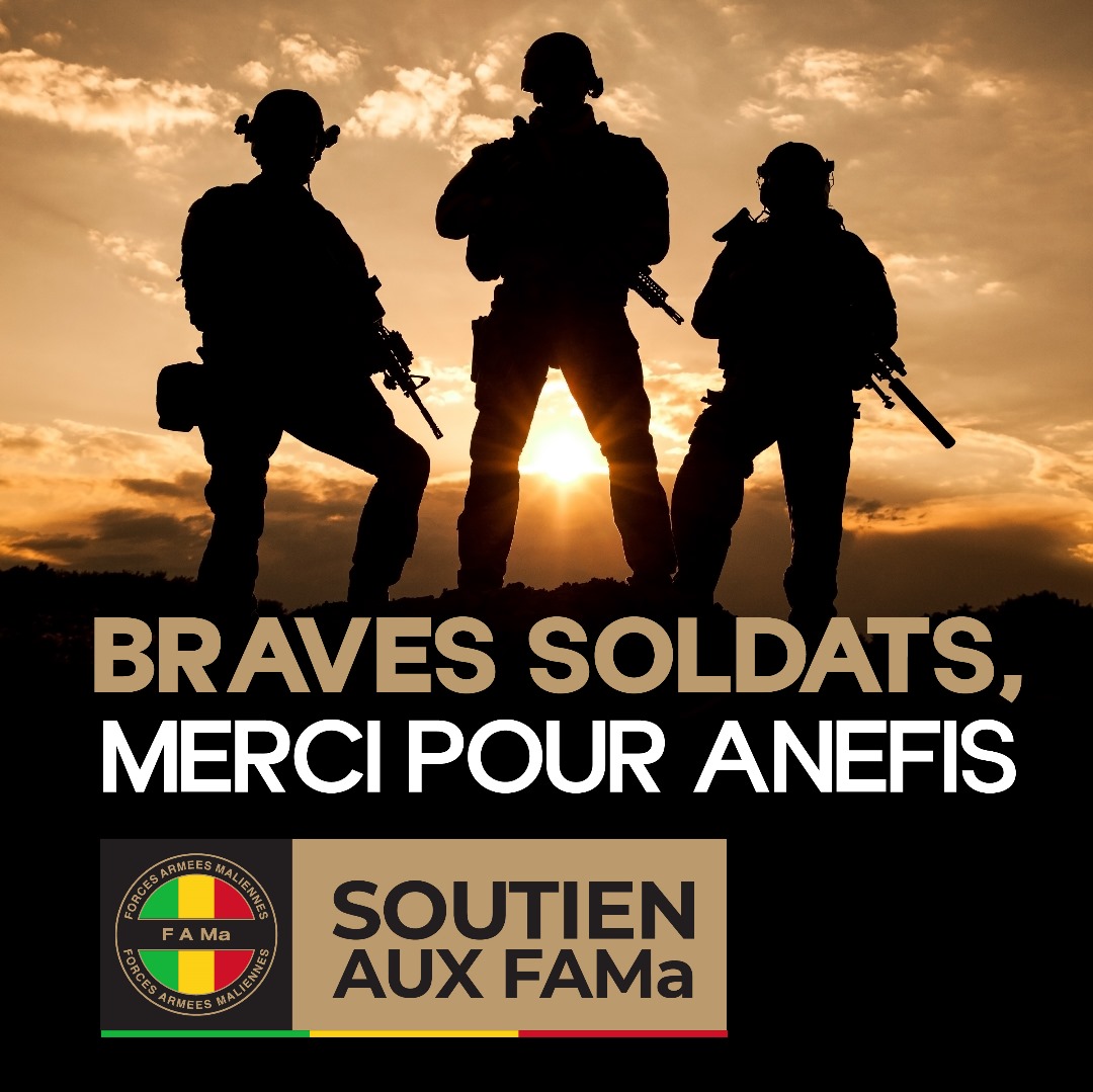 Sylla_HAM's tweet photo. 🇲🇱✅🇲🇱 #Mali #FAMa
L'armée est la grande #muette. Elle se caractérise par sa #neutralité absolue au service du #Peuple et pour toujours.
Tout le #peuple vous dit merci @FAMa_DIRPA🇲🇱 pour les sacrifices inestimables et inébranlables.
#UnisNousVaincrons ✅
#FAMaActu ✅
#FAMa ✅🇲🇱 https://t.co/HSPCuMb5Lr