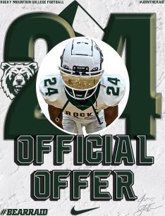 #AGTG After many great conversations and a Great Phone call i'm blessed to receive an offer from Rocky Mountain College <a href="/CoachWil98/">Coach Wilson</a> <a href="/Rocky_Football/">Rocky Football</a> <a href="/larryblustein/">Blustein Recruiting</a> <a href="/coachmicahjd/">Coach Micah J. Davis</a> <a href="/HornetFB_1MOORE/">BMC Football</a>