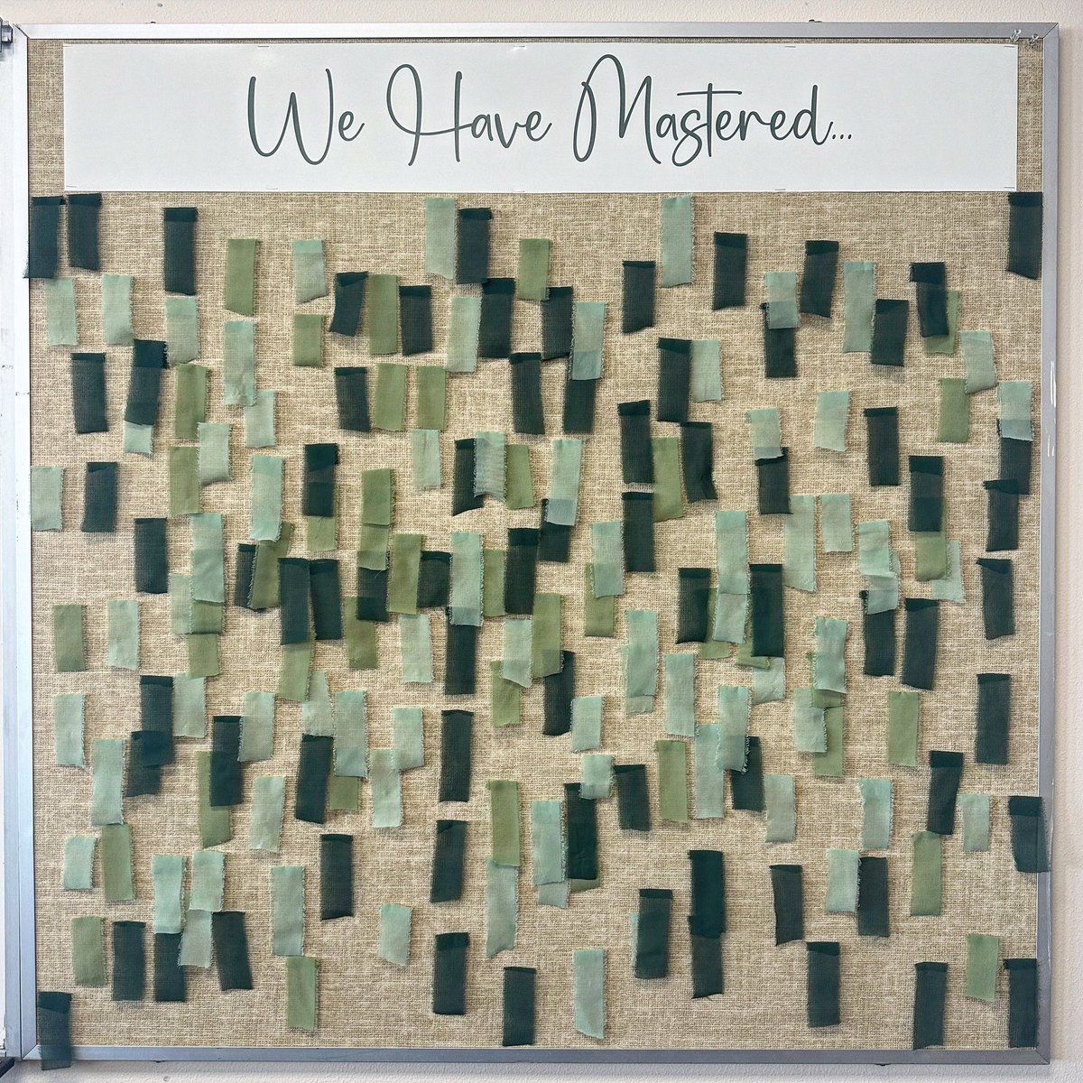 Our Mastery Wall is getting greener by the week! In Digital Art, we celebrate mastering standards by receiving and pinning up green ribbons as a visual representation of our achievements. I can’t wait to see what it looks like at the end of the year! #pcbl #WhyIQuest #mastery