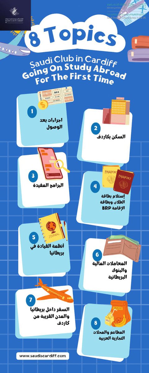 📢 طلاب كارديف المستجدين!

📌 هل أنت جديد في مدينة كاردف وتبحث عن معلومات حول التكيف، القيادة، السكن، إجراءات الوصول، المعاملات المالية وغيرها؟

🔹انضم إلينا في مساحة نقاشية خصصناها لكم!
🔹سنناقش كل ما يهم الطلبة الجدد ونقدم لكم نصائح وإرشادات قيمة لتجربة ناجحة في كاردف.