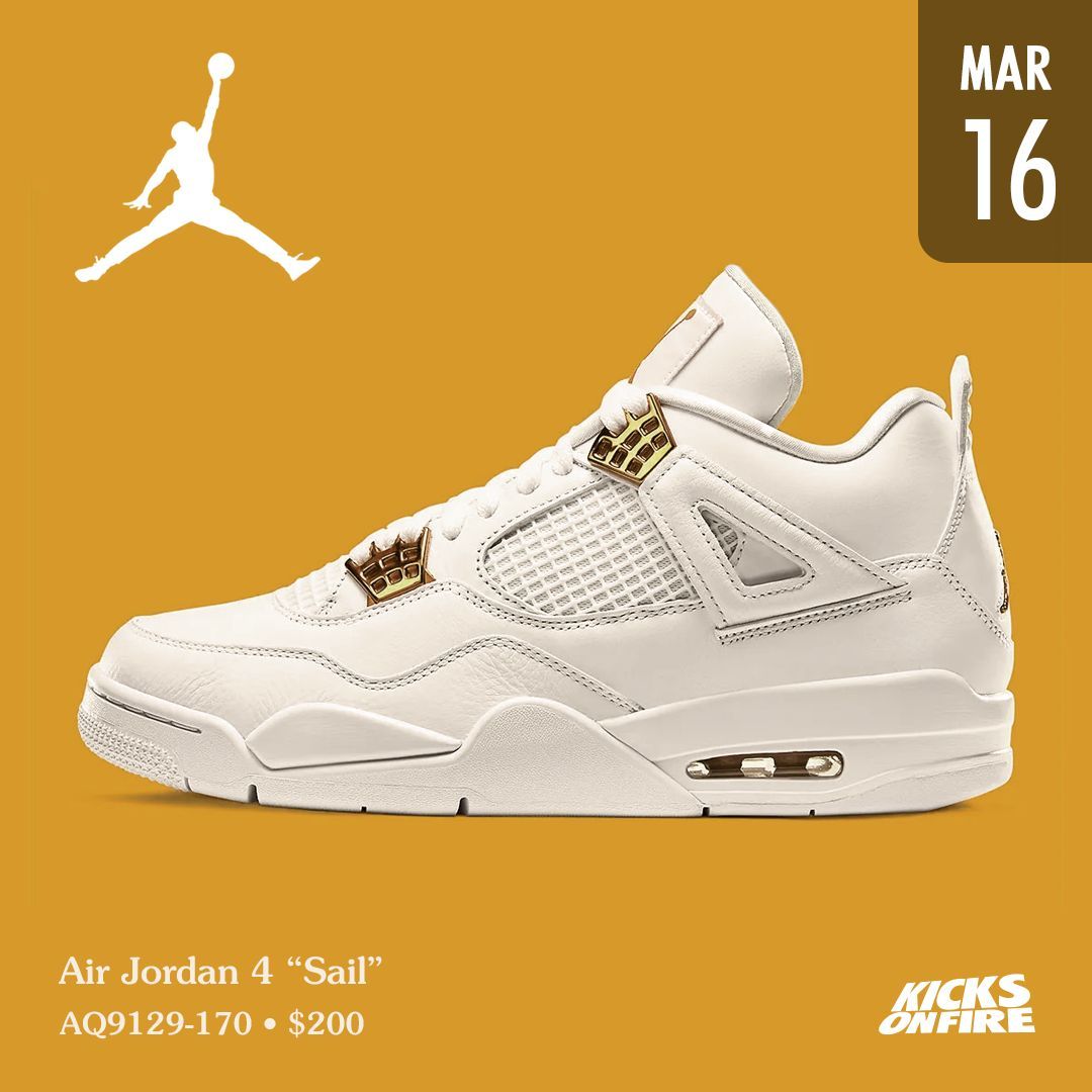 kicksonfire's tweet photo. Air Jordan 4 “Sail” ✨🥰 Thougts on these ? https://t.co/qcSZilTjHV