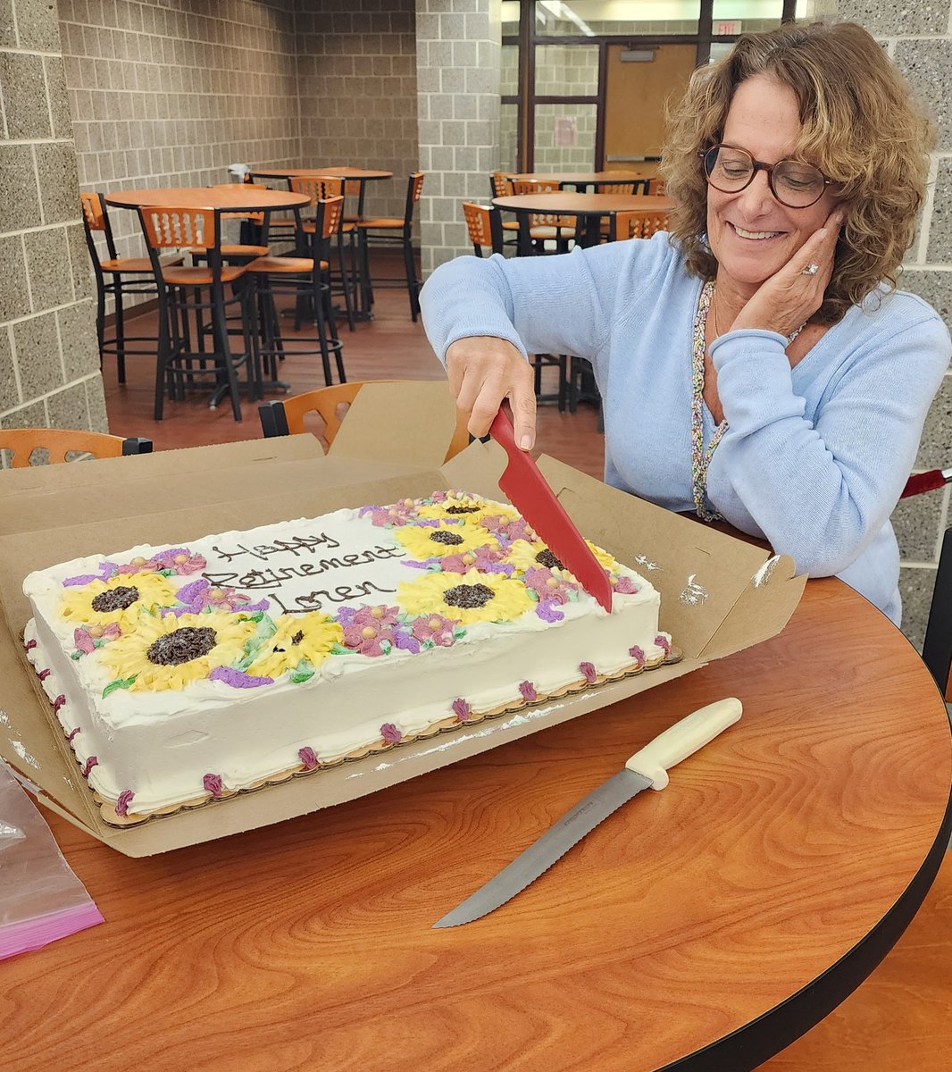 Today, we celebrated with Mrs. Rabbat as she heads off to her next new adventure. Happy Retirement! #SlaterNation